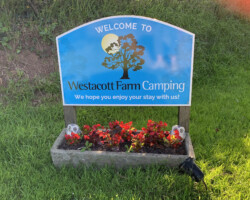 Westacott Farm Camping signage